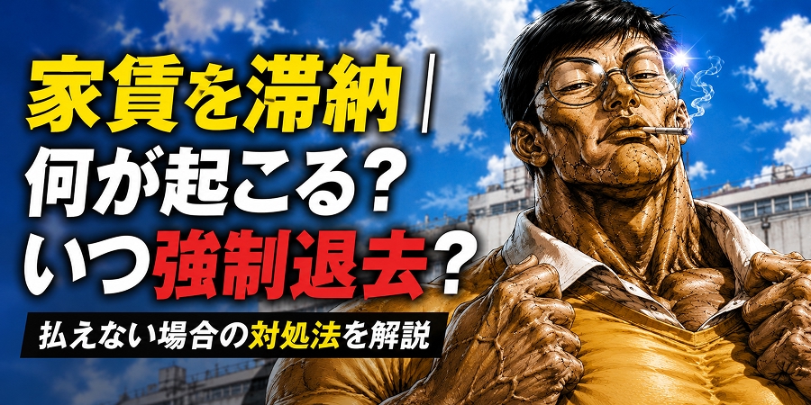家賃を滞納|何が起こる?いつ強制退去?払えない場合の対処法を解説